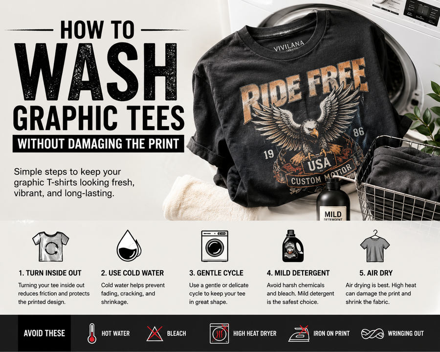 How to Wash Graphic Tees Without Damaging the Print