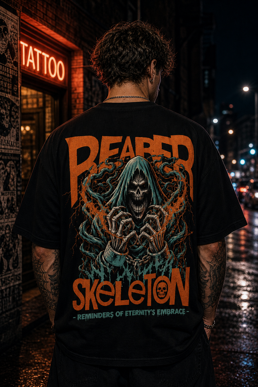 Reaper Skeleton Graphic T Shirt