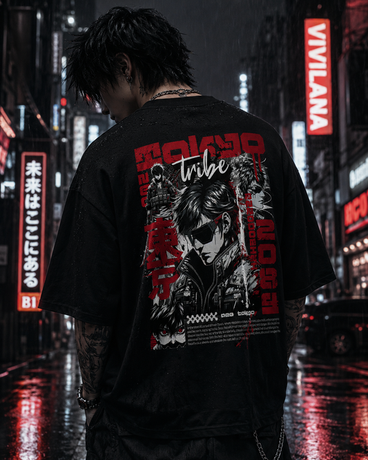 VIVILANA Tokyo Tribe Graphic Tee — Retro Cyberpunk Anime Streetwear