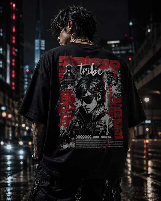 VIVILANA Tokyo Tribe Graphic Tee — Retro Cyberpunk Anime Streetwear