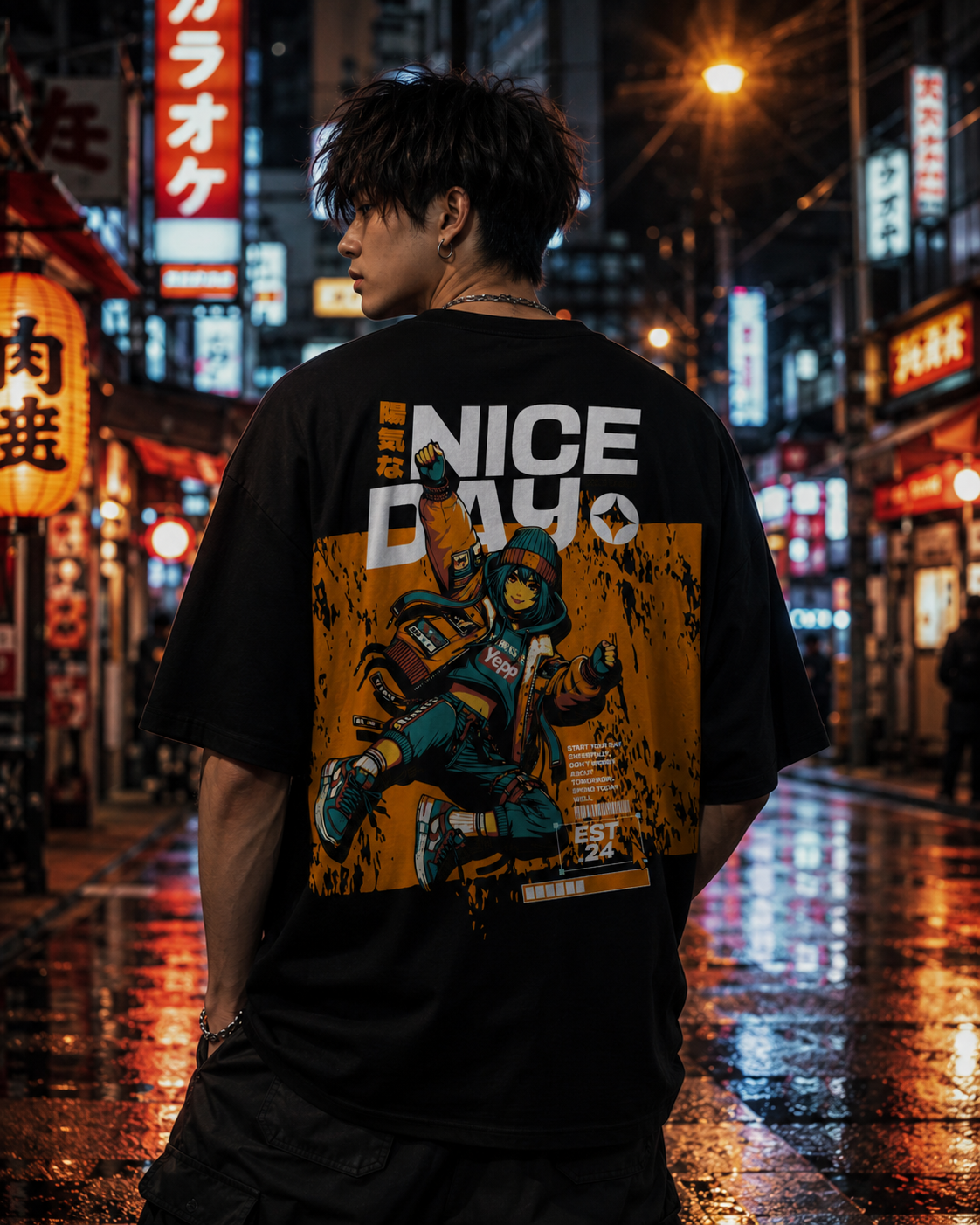 VIVILANA Nice Day Skateboarder T-Shirt — Retro Skate Graphic Tee