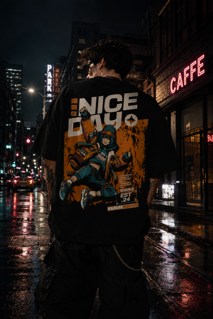 VIVILANA Nice Day Skateboarder T-Shirt — Retro Skate Graphic Tee