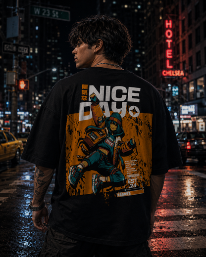 VIVILANA Nice Day Skateboarder T-Shirt — Retro Skate Graphic Tee