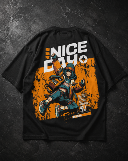 VIVILANA Nice Day Skateboarder T-Shirt — Retro Skate Graphic Tee