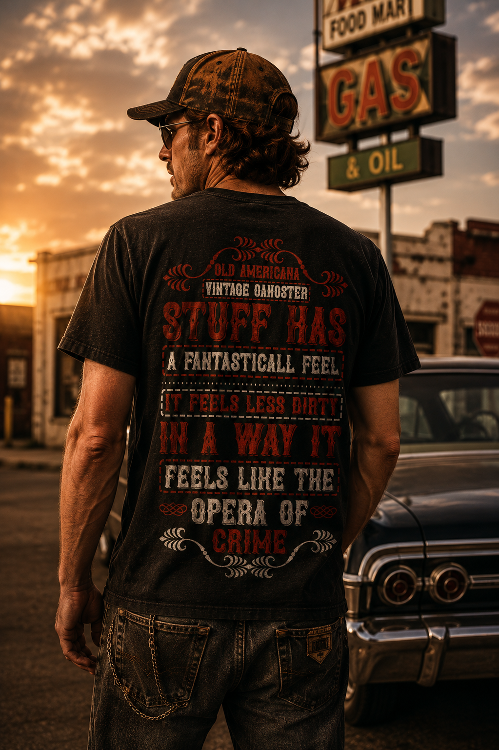 VIVILANA Vintage Americana graphic T-shirt collection